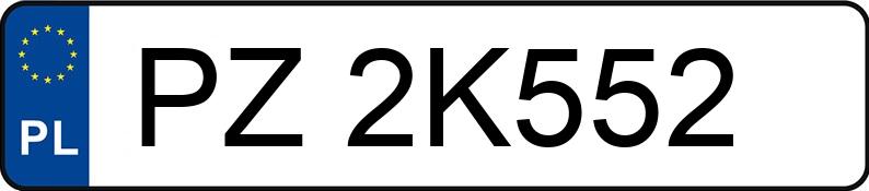 Numer rejestracyjny PZ 2K552 posiada HONDA Civic 1.3i Kat. MR`91 i - PZ2K552