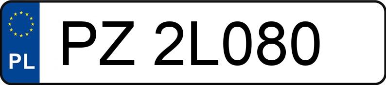 Numer rejestracyjny PZ 2L080 posiada BMW 335i MR`12 E5 F30 335i MR`12 E5 F30 - PZ2L080