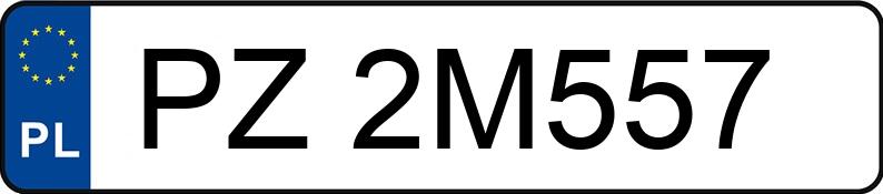 Numer rejestracyjny PZ 2M557 posiada TOYOTA TOYOTA COROLLA ZE1EE(EU,M) - PZ2M557