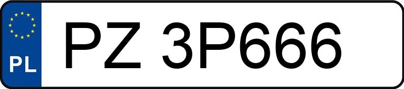 Numer rejestracyjny PZ 3P666 posiada VOLKSWAGEN SCIROCCO - PZ3P666