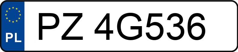 Numer rejestracyjny PZ 4G536 posiada BMW 320i MR`04 E4 E90 320i MR`04 E4 E90 - PZ4G536