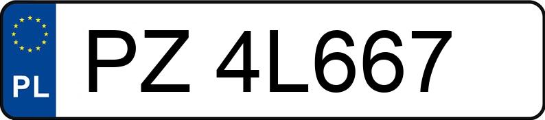 Numer rejestracyjny PZ 4L667 posiada SEAT ALHAMBRA - PZ4L667