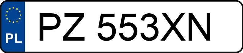 Numer rejestracyjny PZ 553XN posiada OPEL Astra III 1.6 MR`04 E4 Sport - PZ553XN