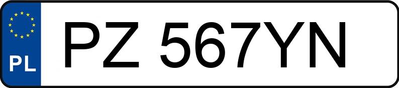 Numer rejestracyjny PZ 567YN posiada MAZDA 3 - PZ567YN Numer rejestracyjny PZ 567YN posiada MAZDA 3 - PZ567YN