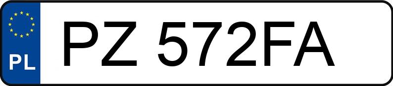 Numer rejestracyjny PZ 572FA posiada FORD FIESTA - PZ572FA