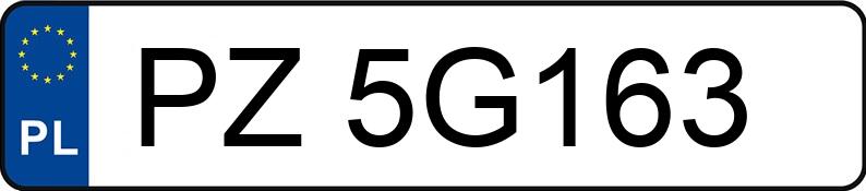 Numer rejestracyjny PZ5G163 posiada  