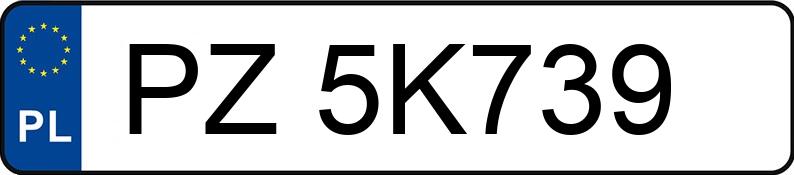 Numer rejestracyjny PZ 5K739 posiada RENAULT MEGANE - PZ5K739
