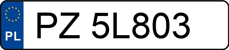 Numer rejestracyjny PZ 5L803 posiada SEAT ALHAMBRA - PZ5L803