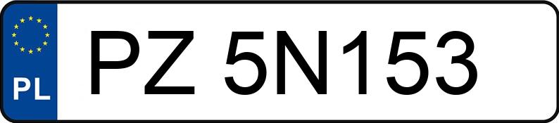 Numer rejestracyjny PZ 5N153 posiada BMW 320D - PZ5N153