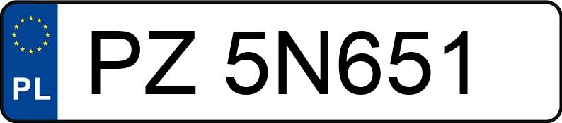 Numer rejestracyjny PZ 5N651 posiada BMW 540 - PZ5N651