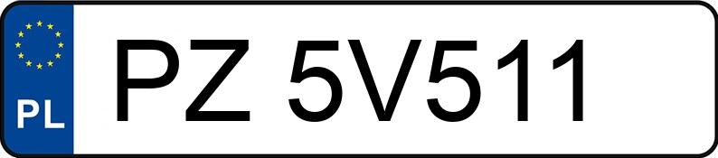 Numer rejestracyjny PZ 5V511 posiada MAN TGX L.2018.858.001 - PZ5V511