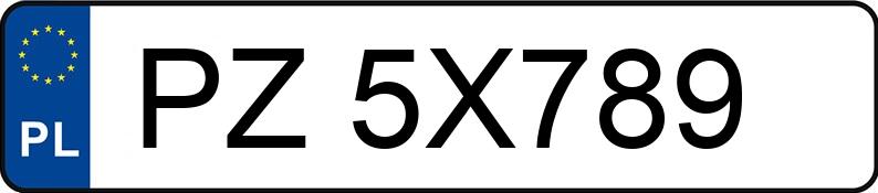 Numer rejestracyjny PZ 5X789 posiada SAM --- - PZ5X789 Numer rejestracyjny PZ 5X789 posiada SAM --- - PZ5X789