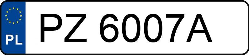 Numer rejestracyjny PZ 6007A posiada PEUGEOT EXPERT 1.9D - PZ6007A