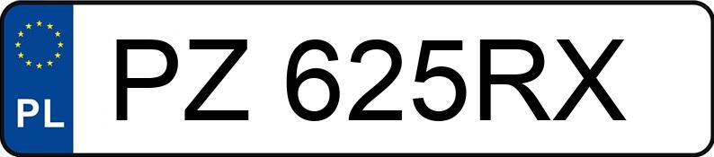 Numer rejestracyjny PZ 625RX posiada RENAULT/DPR MASTER - PZ625RX
