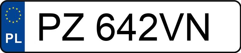 Numer rejestracyjny PZ 642VN posiada FORD FOCUS - PZ642VN