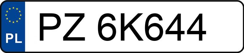 Numer rejestracyjny PZ 6K644 posiada JEEP GRAND CHEROKEE - PZ6K644
