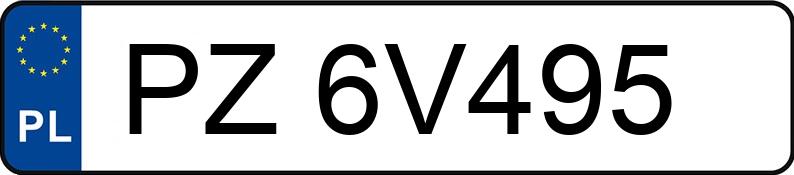 Numer rejestracyjny PZ 6V495 posiada TOYOTA PRIUS - PZ6V495