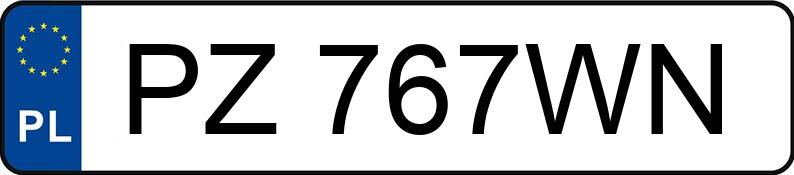 Numer rejestracyjny PZ 767WN posiada MAZDA 2 - PZ767WN