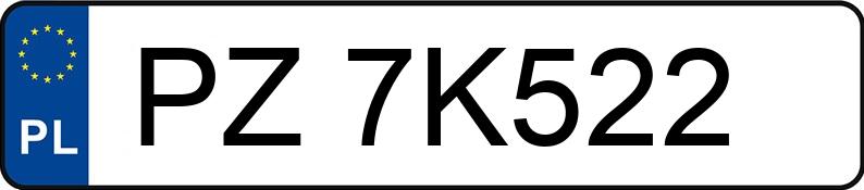 Numer rejestracyjny PZ 7K522 posiada VOLKSWAGEN GOLF - PZ7K522