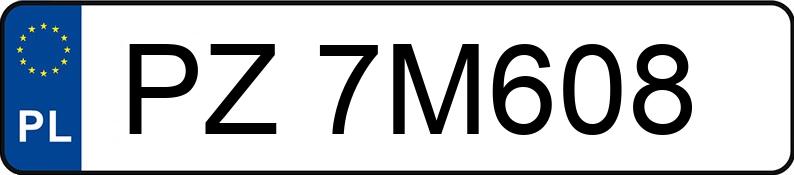 Numer rejestracyjny PZ 7M608 posiada RENAULT MODUS - PZ7M608