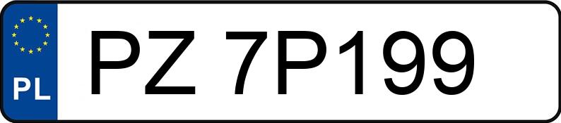 Numer rejestracyjny PZ 7P199 posiada TOYOTA PRIUS - PZ7P199