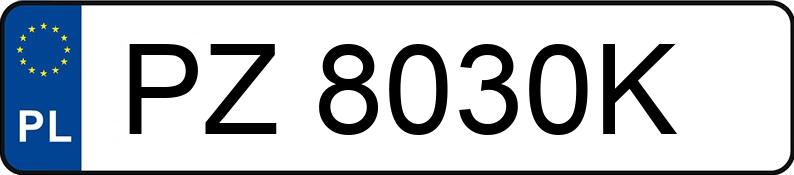 Numer rejestracyjny PZ 8030K posiada VOLKSWAGEN GOLF - PZ8030K