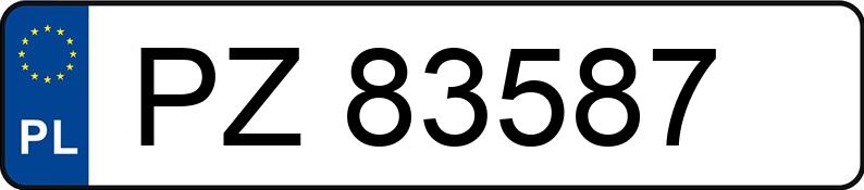 Numer rejestracyjny PZ 83587 posiada PEUGEOT 206 - PZ83587 Numer rejestracyjny PZ 83587 posiada PEUGEOT 206 - PZ83587