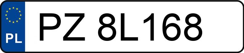 Numer rejestracyjny PZ 8L168 posiada KRONE --- - PZ8L168
