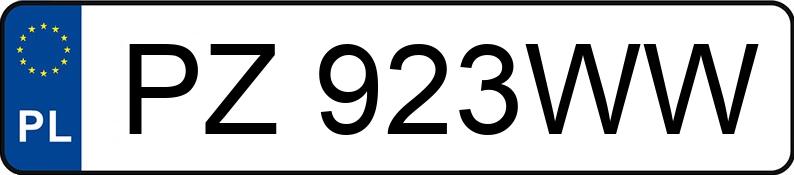 Numer rejestracyjny PZ 923WW posiada VOLKSWAGEN GOLF - PZ923WW Numer rejestracyjny PZ 923WW posiada VOLKSWAGEN GOLF - PZ923WW