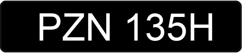 Numer rejestracyjny PZN 135H posiada FIAT Siena 1.2 Kat. 75 HL - PZN135H Numer rejestracyjny PZN 135H posiada FIAT Siena 1.2 Kat. 75 HL - PZN135H