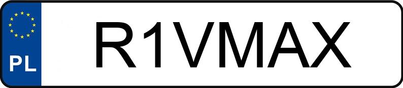 Numer rejestracyjny R1VMAX posiada YAMAHA Choppery od 1000 ccm V-MAX