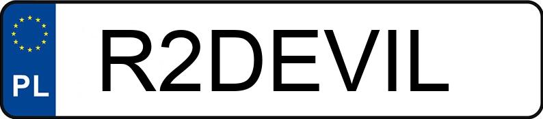 Numer rejestracyjny R2DEVIL posiada KAWASAKI Sportowe od 600 Z 800
