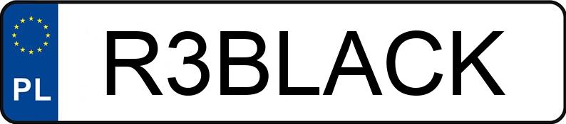 Numer rejestracyjny R3BLACK posiada BMW 745i Kat. MR`02 E3 E65/E66 L Aut.