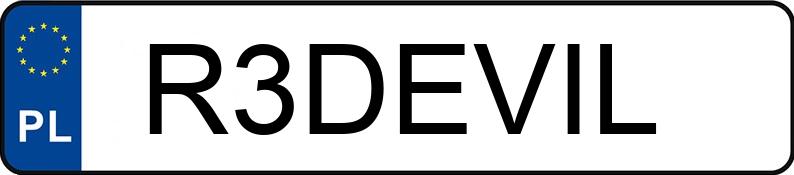 Numer rejestracyjny R3DEVIL posiada BMW Sportowe od 600 ccm S 1000 RR