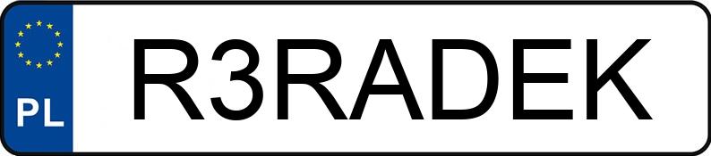 Numer rejestracyjny R3RADEK posiada BMW 318CI