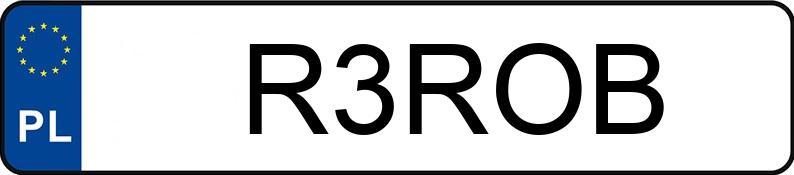 Il numero di registrazione R3ROB ha BMW 335 Coupe Diesel DPF MR`06 E4 E92 Steptronic