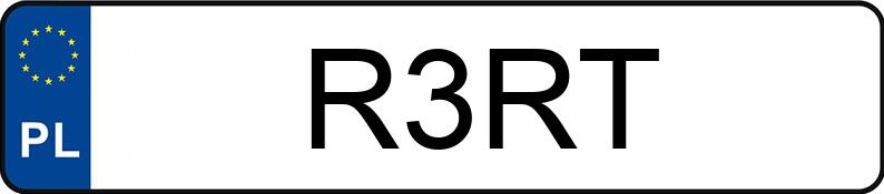 Numer rejestracyjny R3RT posiada DODGE Challenger MR`19 SXT Numer rejestracyjny R3RT posiada DODGE Challenger MR`19 SXT