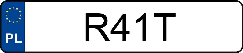 Numer rejestracyjny R41T posiada NISSAN ROGUE