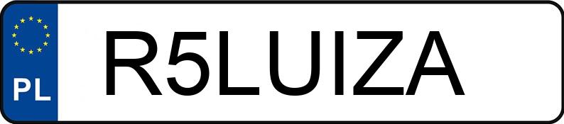 Numer rejestracyjny R5LUIZA posiada BMW 540i MR`21 E6d G30 xDrive Steptronic