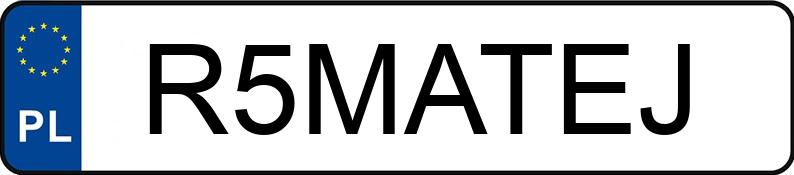 Numer rejestracyjny R5MATEJ posiada BMW 535D GT