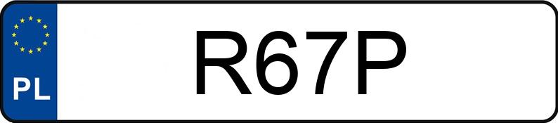 Numer rejestracyjny R67P posiada PORSCHE CAYENNE