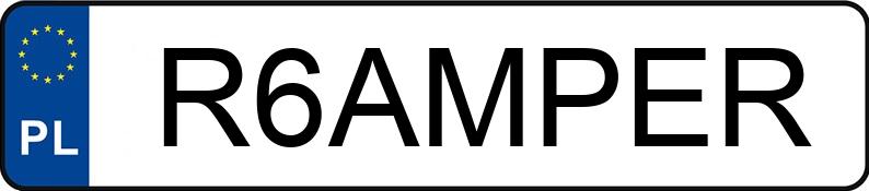 Numer rejestracyjny R6AMPER posiada OPEL Adam 1.4 MR`13 E6 Jam