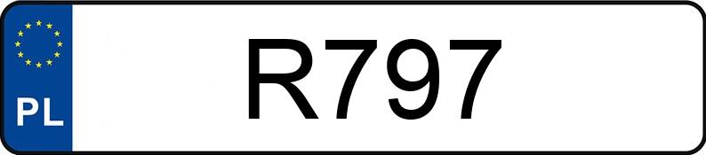 Numer rejestracyjny R797 posiada CHEVROLET CAMARO