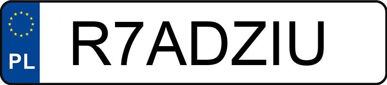 Numer rejestracyjny R7ADZIU posiada BMW 535D