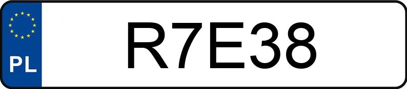 Numer rejestracyjny R7E38 posiada BMW 728