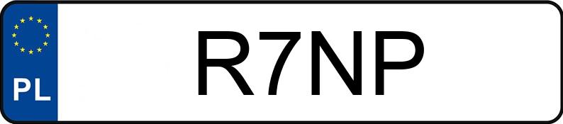 Numer rejestracyjny R7NP posiada FORD RANGER