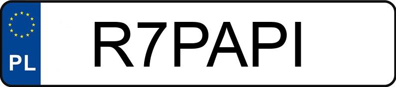 Numer rejestracyjny R7PAPI posiada AUDI Q3 MR`15 E6 8U Sport S tronic