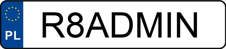 Numer rejestracyjny R8ADMIN posiada AUDI SQ8