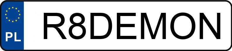 Numer rejestracyjny R8DEMON posiada OPEL CORSA