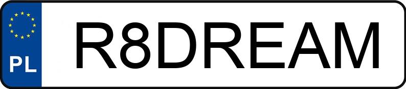 Numer rejestracyjny R8DREAM posiada AUDI S3 Sportback Quattro 2.0 TFSI MR`20 E6d 8Y S tronic